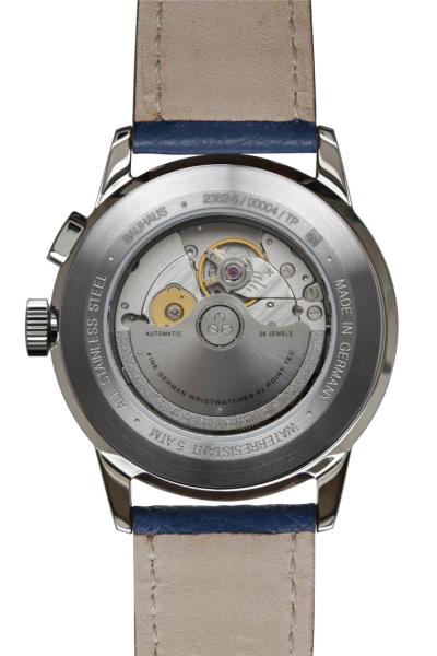 Bauhaus Aviation Herrenuhr Automatik mit Gangreserveanzeige und Lederarmband